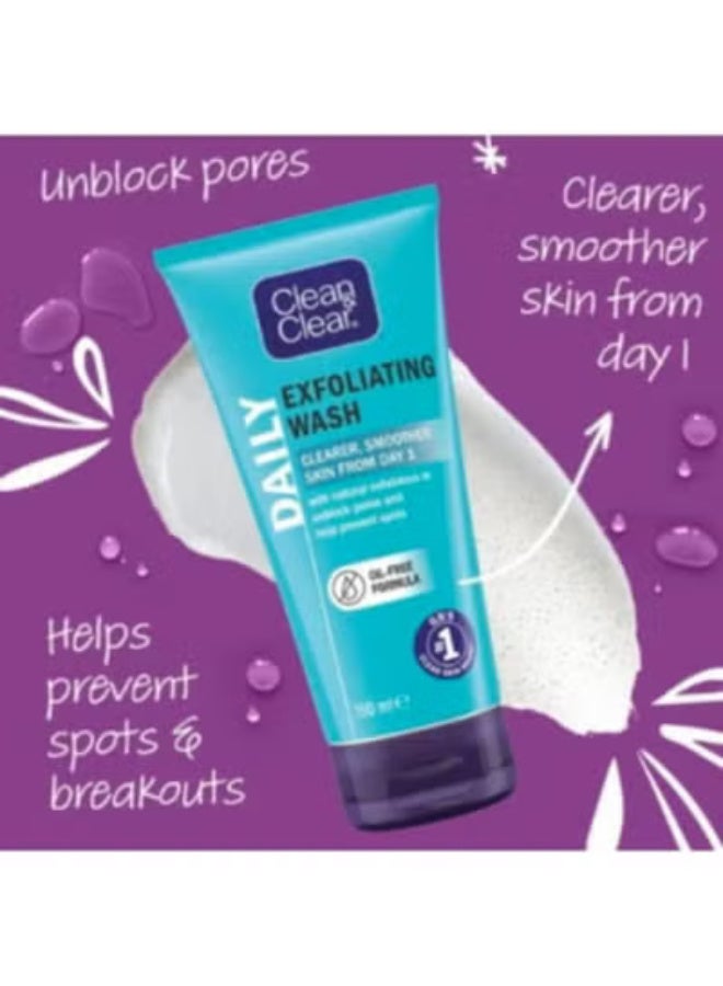 Clean & Clear 2pcs Clean & Clear Exfoliating Daily Wash 150ml - Image 2