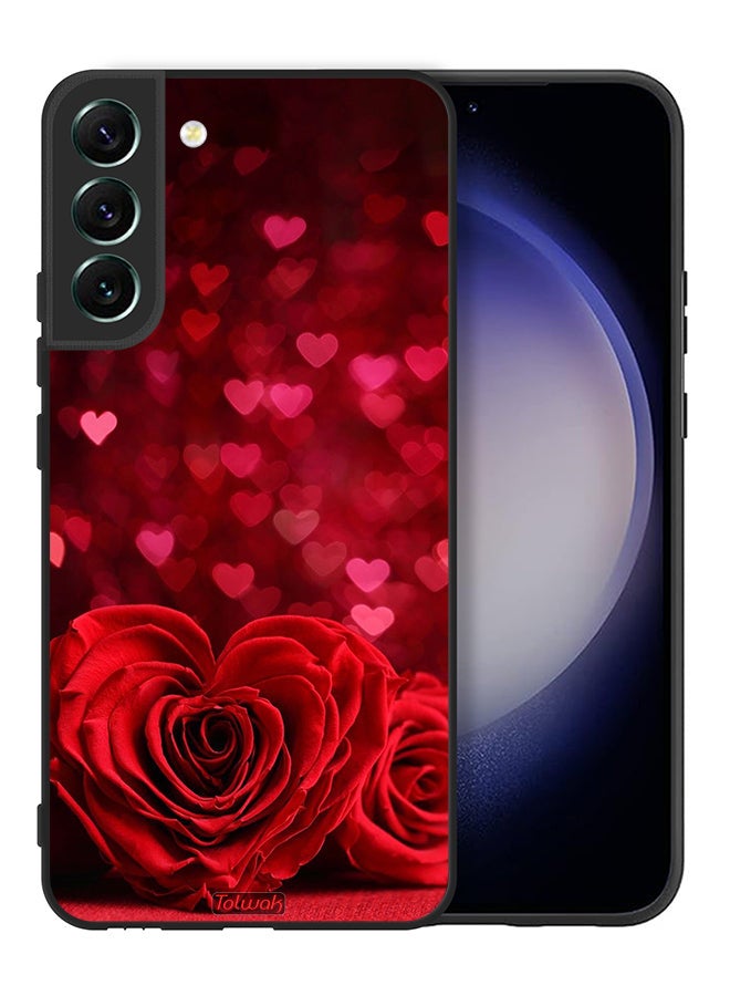 Tolwak Samsung Galaxy S22 Plus 5G Protective Case Cover Heart Flowers Abstract Art - Image 2