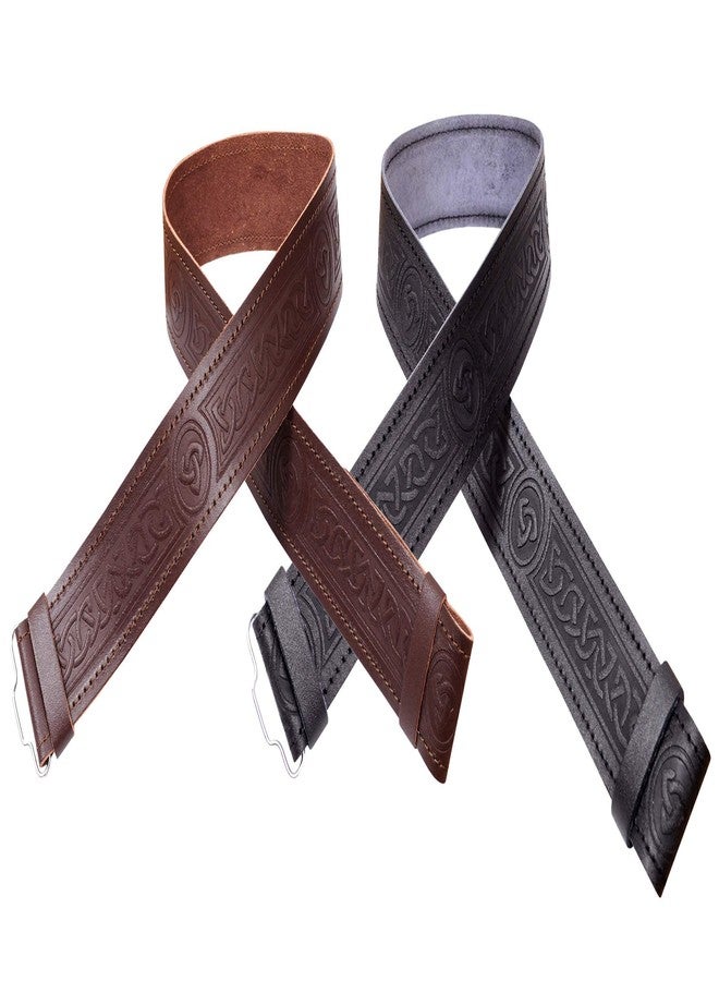 AAR Leather Kilt Belt Celtic Twist Desgin Scottish Highland Accessories - Image 1
