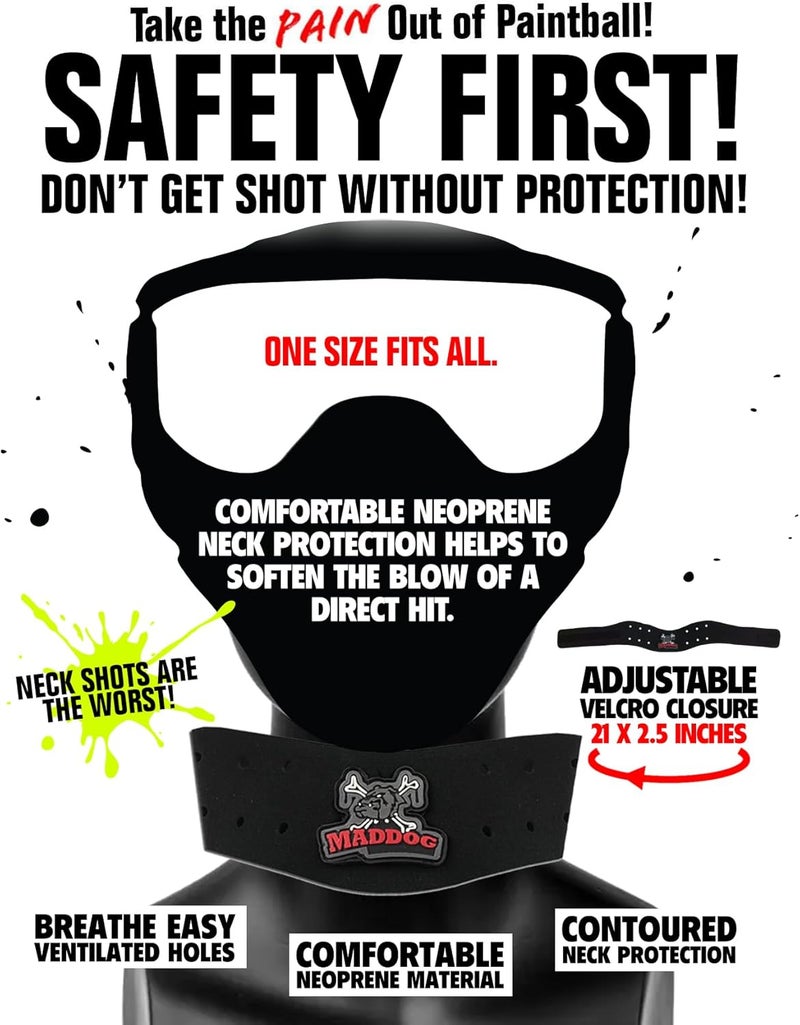 MAddog Sports Paintball & Airsoft Protective Combo Package | Padded Chest Protector, Half Finger Gloves, & Neck Protector – Lightweight Impact Protection for Youth, Teens, Up to Adult Medium Players - Image 5