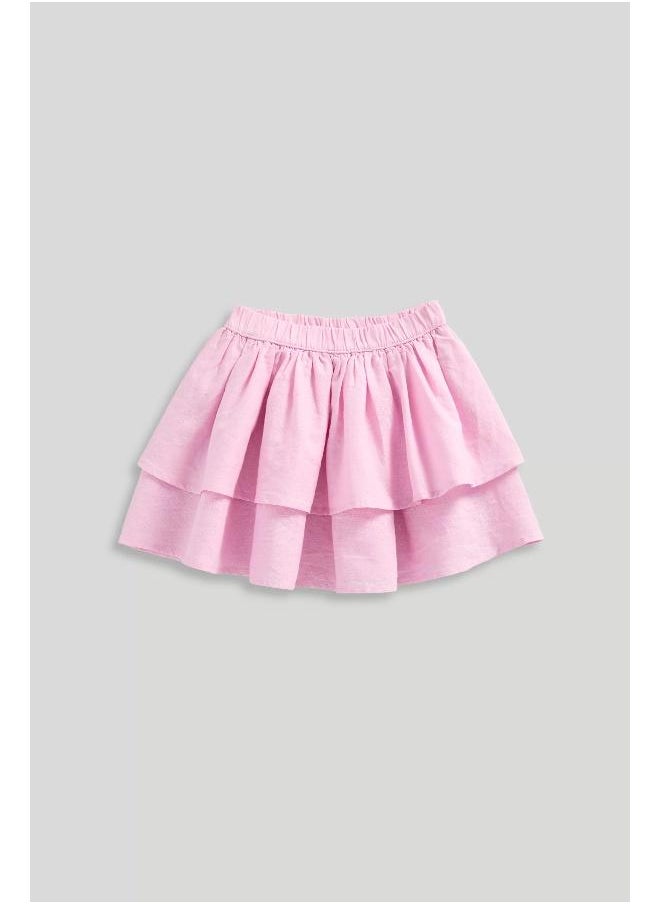 mothercare Pink Linen Skirt  - Image 1