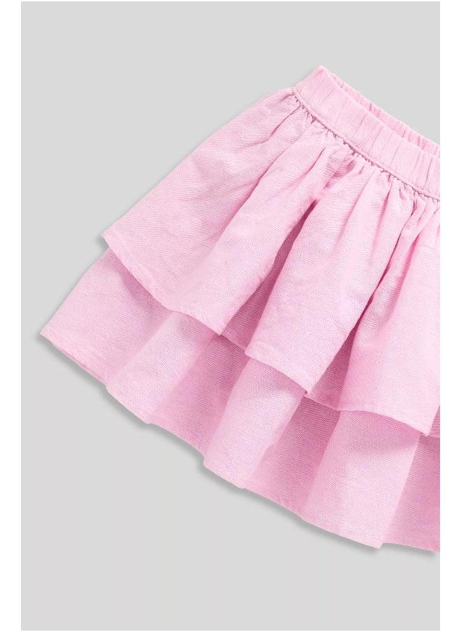 mothercare Pink Linen Skirt  - Image 2