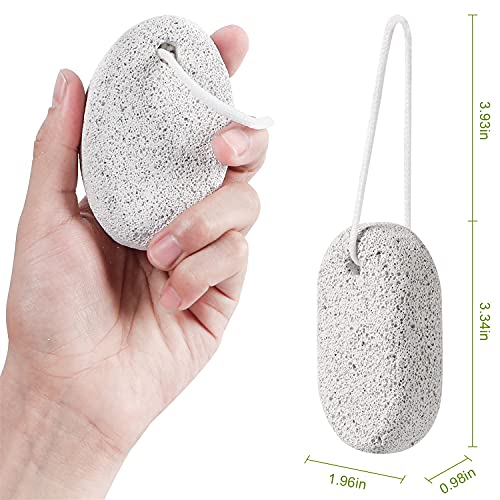 Asqraqo 2PCS Natural Pumice Stone for Feet - Asqraqo Lava Pedicure Tools Hard Skin Callus Remover for Feet and Hands - Natural Foot File Exfoliation to Remove Dead Skin, and Callusess - Image 3