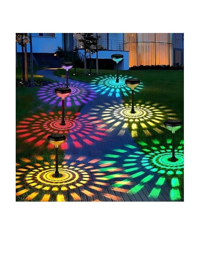 Cool Baby COOLBABY Solar Path Lights Outdoor Waterproof 6 Pack Solar Lights with 2 Lighting Modes Bright Outdoor Solar Lights for Outdoor Yard Path Landscape (Multi-Color and Warm White) - Image 1