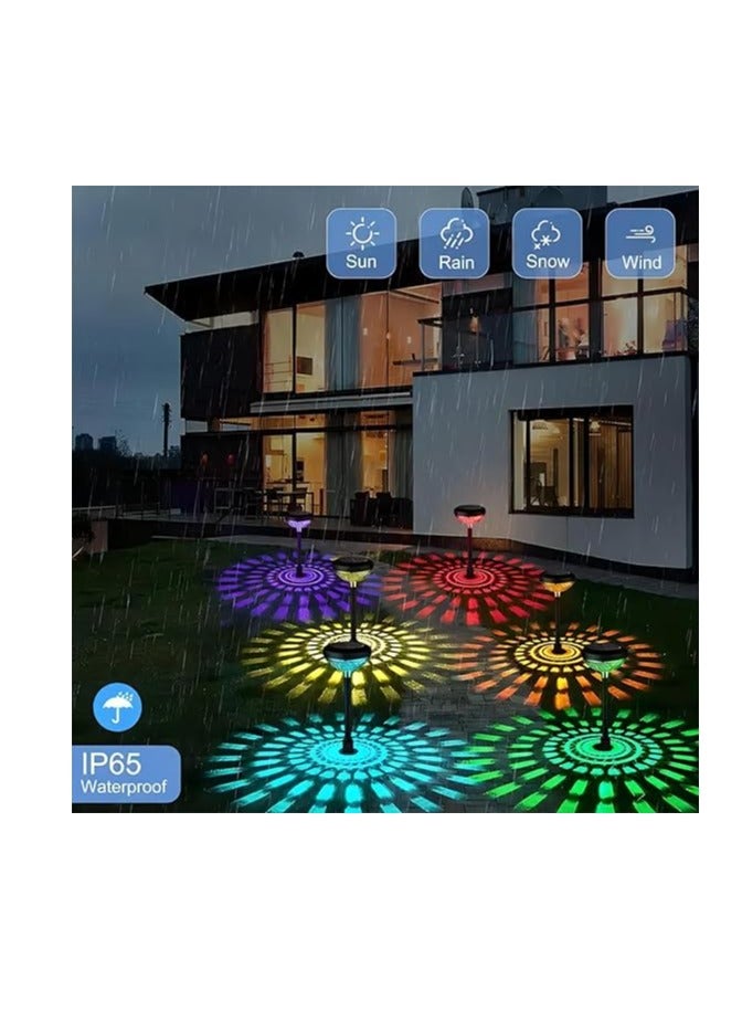 Cool Baby COOLBABY Solar Path Lights Outdoor Waterproof 6 Pack Solar Lights with 2 Lighting Modes Bright Outdoor Solar Lights for Outdoor Yard Path Landscape (Multi-Color and Warm White) - Image 2