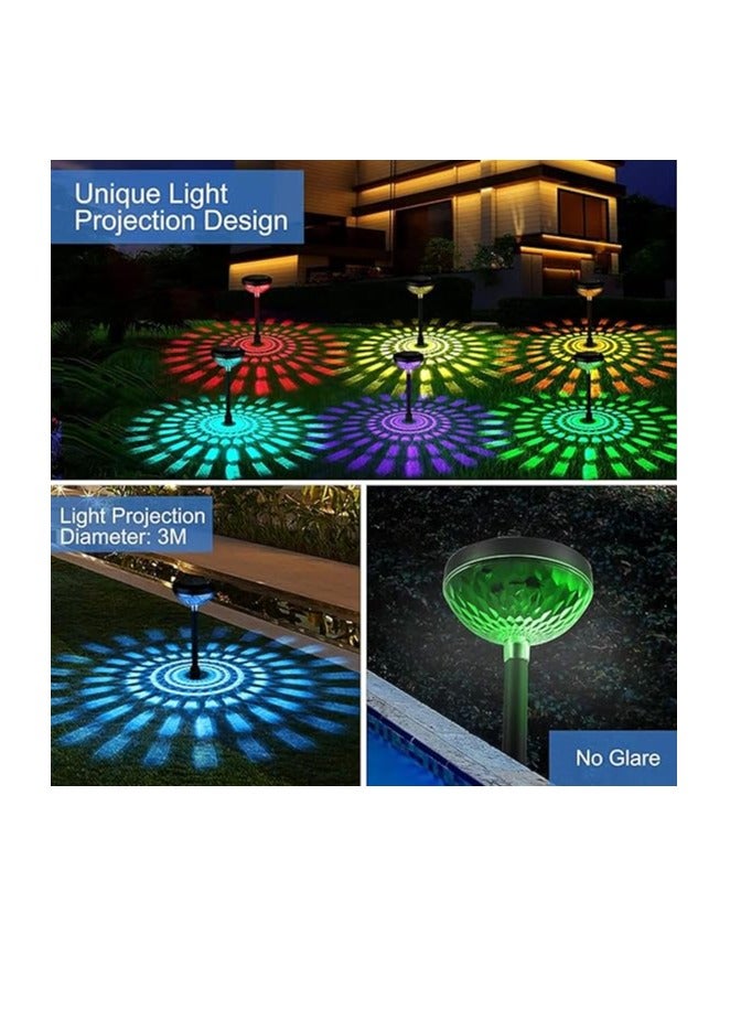 Cool Baby COOLBABY Solar Path Lights Outdoor Waterproof 6 Pack Solar Lights with 2 Lighting Modes Bright Outdoor Solar Lights for Outdoor Yard Path Landscape (Multi-Color and Warm White) - Image 3