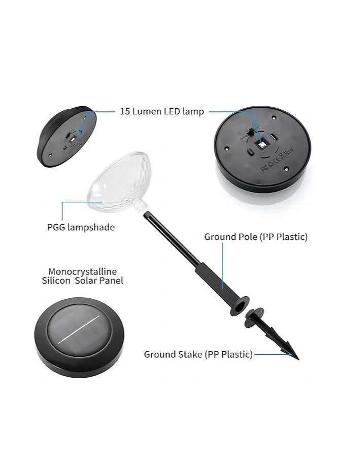 Cool Baby COOLBABY Solar Path Lights Outdoor Waterproof 6 Pack Solar Lights with 2 Lighting Modes Bright Outdoor Solar Lights for Outdoor Yard Path Landscape (Multi-Color and Warm White) - Image 4