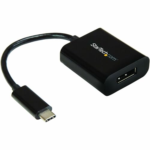 StarTech.com USB C to DisplayPort Adapter - 4K 60Hz/8K 30Hz, DP 1.4 HBR2 Dongle, Compact USB-C (DP Alt Mode) Monitor Video Converter, Works w/ TB3 - Type-C to DP Converter (CDP2DP), 0.6"x1.5"x7.1" - Image 1