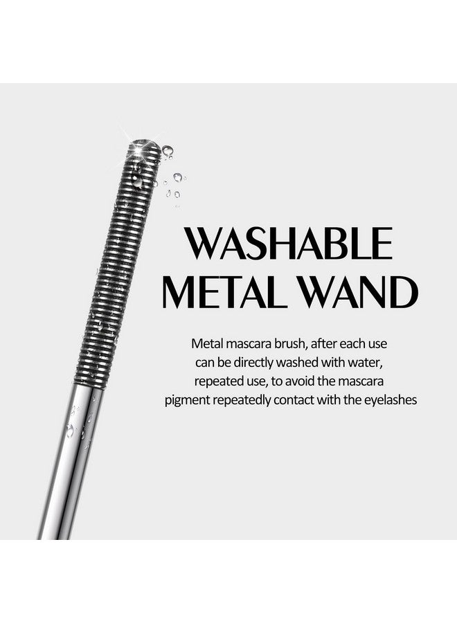 كيدا ماسكارا KYDA السوداء القابلة للغسل بعصا معدنية، مظهر رموش جذاب ونحيف للغاية، ماسكارا معدنية بدون شعيرات، سريعة الجفاف، مكياج رموش طبيعي يدوم طويلاً - Image 3