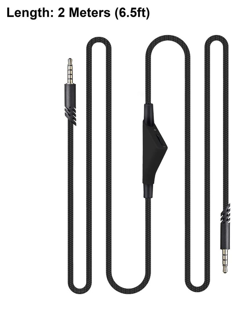 Cable Adapter for Logitech Astro A10 Gaming Headset with Volume Control, Compatible with A40/A40TR Headsets, 2.0M Long for Xbox One/PS4 Controllers. - Image 4