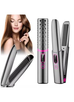 Halamine Hair Straightener，2-in-1 Cordless Hair Styler ,Curler with 240℃ Fast Heat Up (15s) ，220V-240V  Voltage  - Image 1