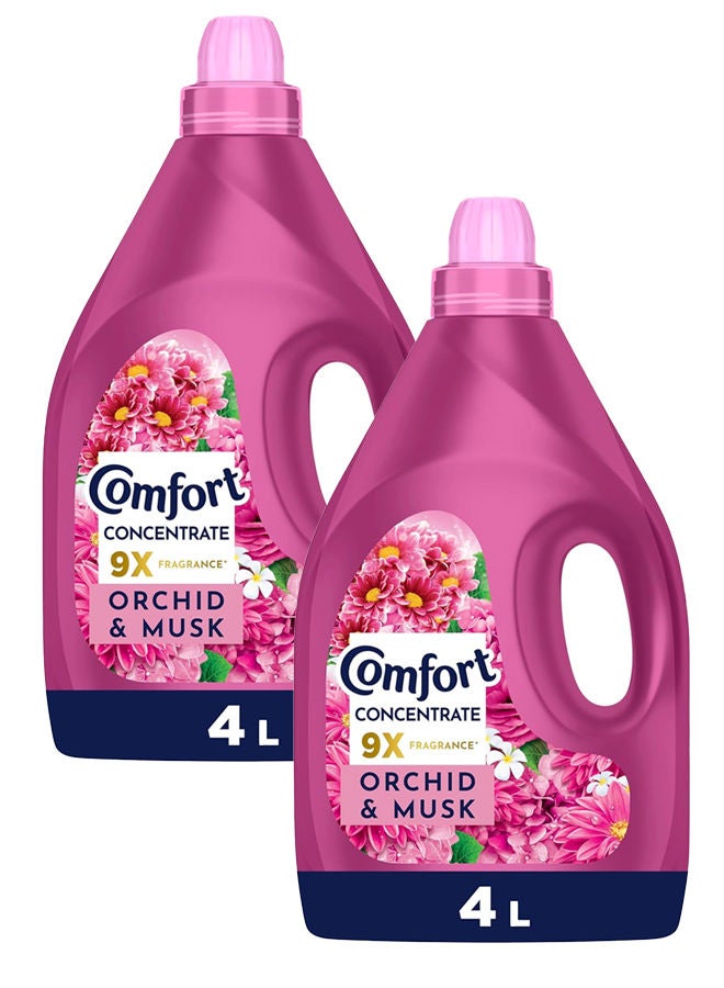 مُنعّم أقمشة مركز، برائحة الأوركيد والمسك، 2 × 4 لتر