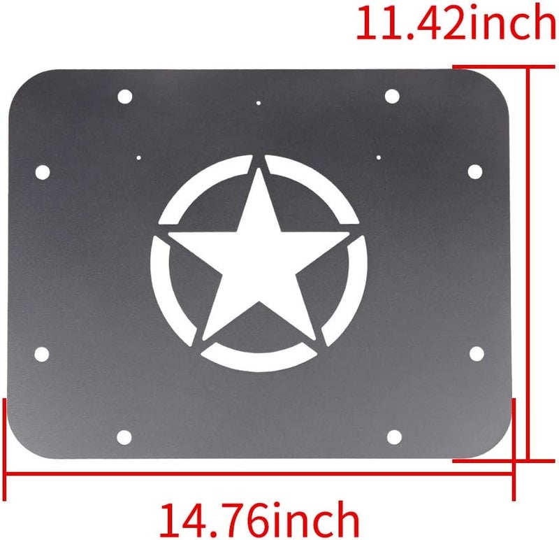 BESTAOO Spare Tire Delete Plate for Jeep JK Wrangler & Unlimited 2007-2017 - Star Design - Image 2