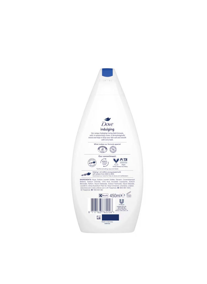 Dove Set Of 2 Dove Calming Caring Bath Soak 450 ml Mix With Dove Indulging Cream Bath Soak 450 ml  - Image 4
