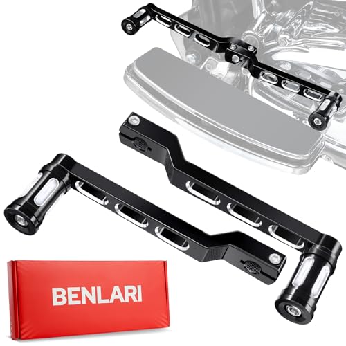 Benlari Heel Toe Gear Shifter Lever Pegs CNC Shift Lever Peg Fit for Harley Touring Electra Glide Street Road Glide Road King 1988later FL Softail 1986later Tri Glide Trikes 2008later Black - Image 1