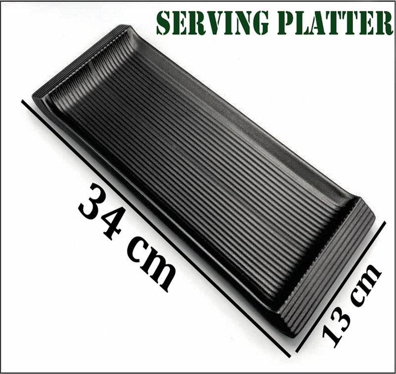 ZIDO (Pack of 2 Classical Design Multi Purpose Serving Platter for All Types of Snacks Like Paneer Tikka, Tandoori Chaap, Malai Chaap, Chilly Potato, Noodles, Dhokla, and as Your Wish. - Image 5