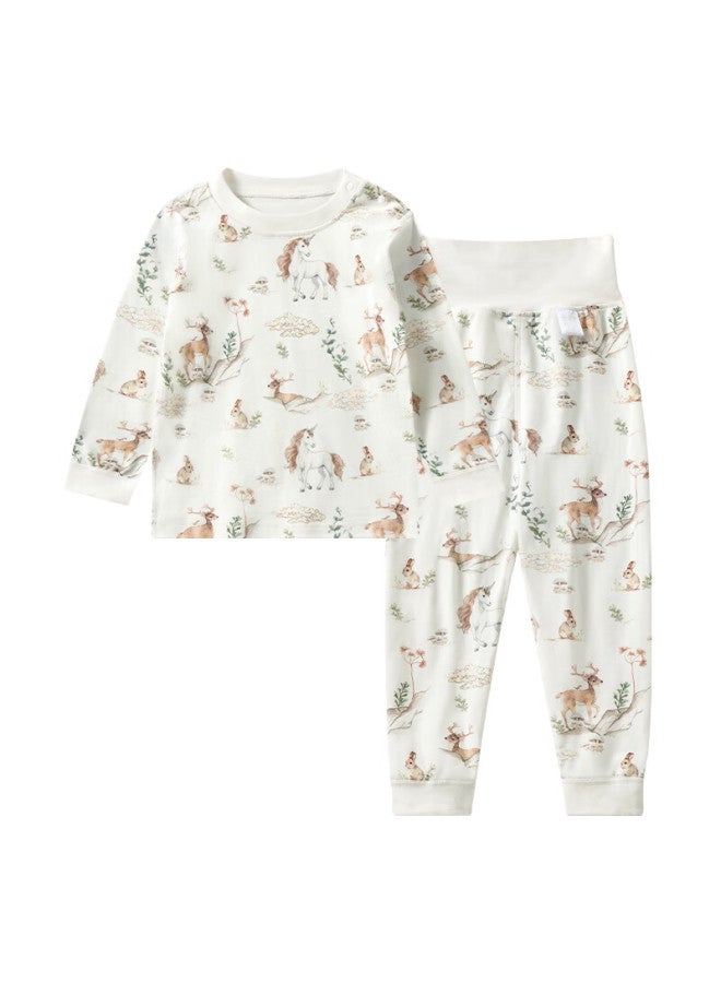 Elle Baby Kids Autumn Thermal Underwear Set Uni High-waist Cotton Long Johns Unicorn Journey 73 - Image 5