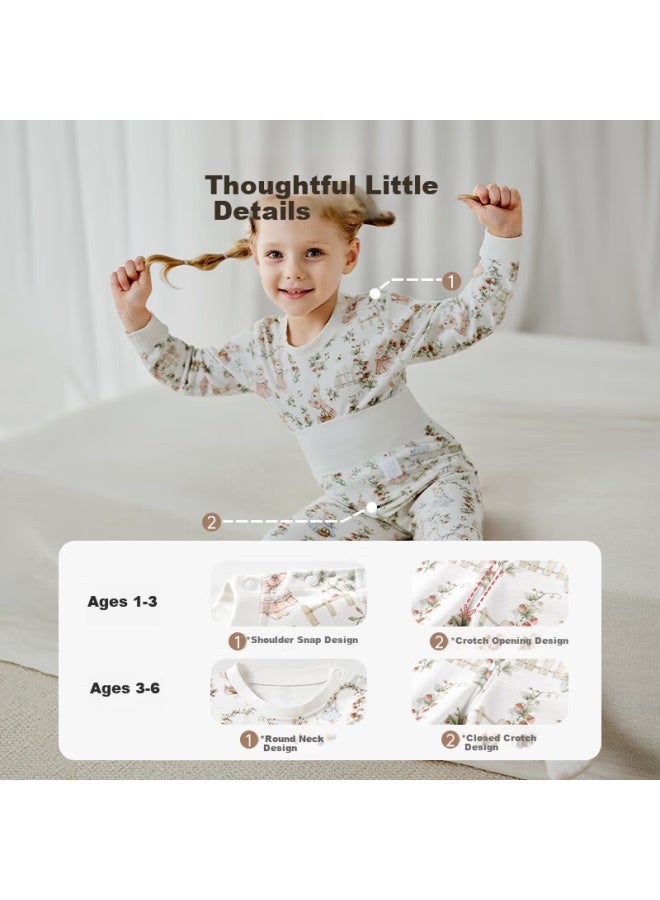Elle Baby Kids Autumn Thermal Underwear Set Uni High-waist Cotton Long Johns Unicorn Journey 73 - Image 3