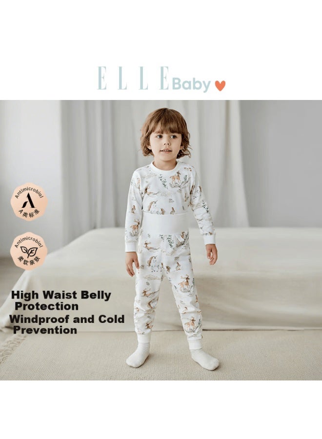 Elle Baby Kids Autumn Thermal Underwear Set Uni High-waist Cotton Long Johns Unicorn Journey 73 - Image 1