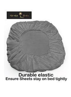 Siesta Zen Siesta Zen Microfiber Fitted Bed Sheet – 30cm Deep Pocket, Wrinkle-Resistant, Machine Washable, Soft, Cozy & Fade-Resistant – Perfect Fit for a Comfortable Night’s Sleep  - Image 5