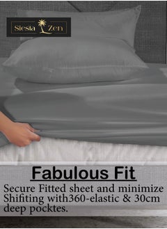 Siesta Zen Siesta Zen Microfiber Fitted Bed Sheet – 30cm Deep Pocket, Wrinkle-Resistant, Machine Washable, Soft, Cozy & Fade-Resistant – Perfect Fit for a Comfortable Night’s Sleep  - Image 3