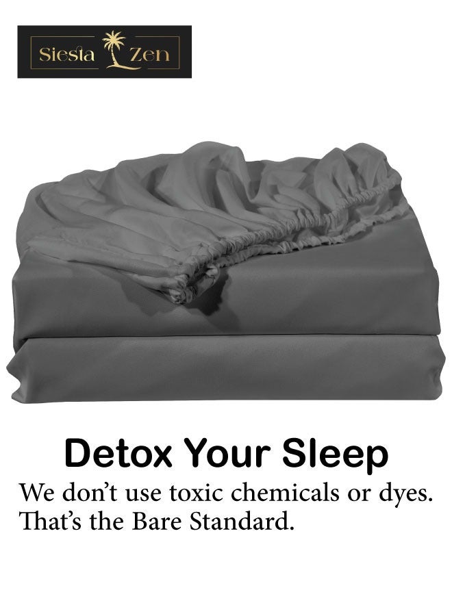 Siesta Zen Microfiber Fitted Bed Sheet – 30cm Deep Pocket, Wrinkle-Resistant, Machine Washable, Soft, Cozy & Fade-Resistant – Perfect Fit for a Comfortable Night’s Sleep - Image 5