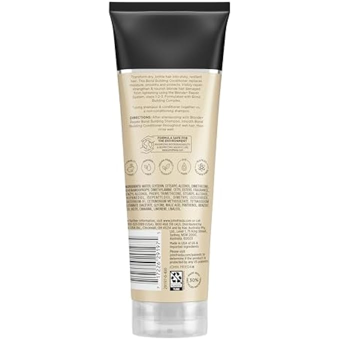 John Frieda BLONDE+ HAIR REPAIR SYSTEM CONDITIONER, BOND REPAIR, CONDITIONER FOR DAMAGED HAIR, 8.3 OZ - Image 3