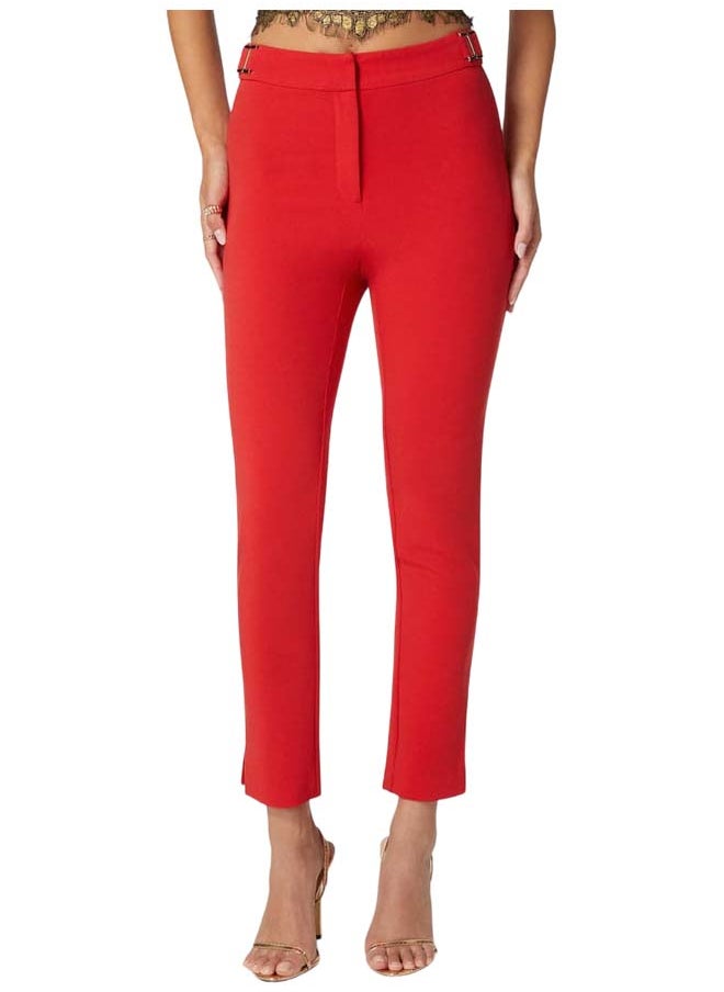bebe - Natural Waist Side Tab Skinny Leg Twill Pant - Image 1