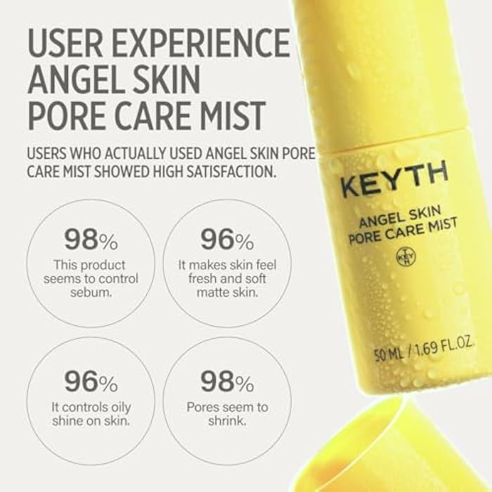 KEYTH ANGEL SKIN PORE CARE MIST (50ML, 1.69 FL.OZ.) / Sebum Control, Pore Tightening, Wrinkle Improvement, Avocado Esters, Orthosiphon Stamineus Extract - Image 4