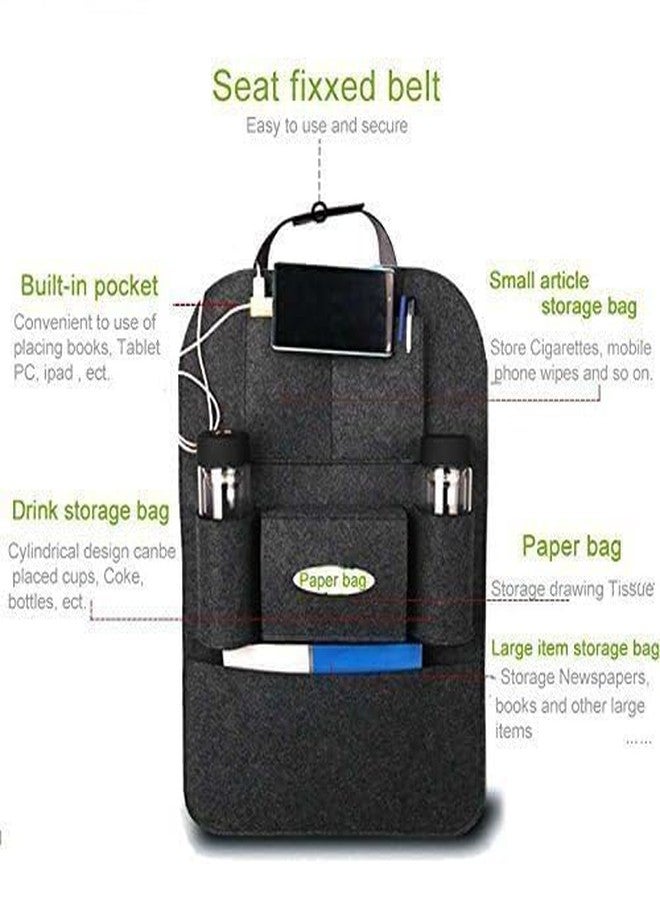 LEEHELTON Car Back Seat Organizer – Hanging Storage Bag with Pockets for Phone, Toys, Bottles, Snacks | Headrest Organizer for Travel & Daily Commute (7 Pockets Car Back Seat Storage Bag) - Image 5