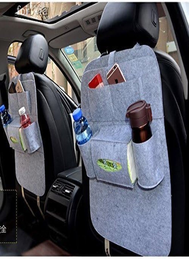 LEEHELTON Car Back Seat Organizer – Hanging Storage Bag with Pockets for Phone, Toys, Bottles, Snacks | Headrest Organizer for Travel & Daily Commute (7 Pockets Car Back Seat Storage Bag) - Image 2