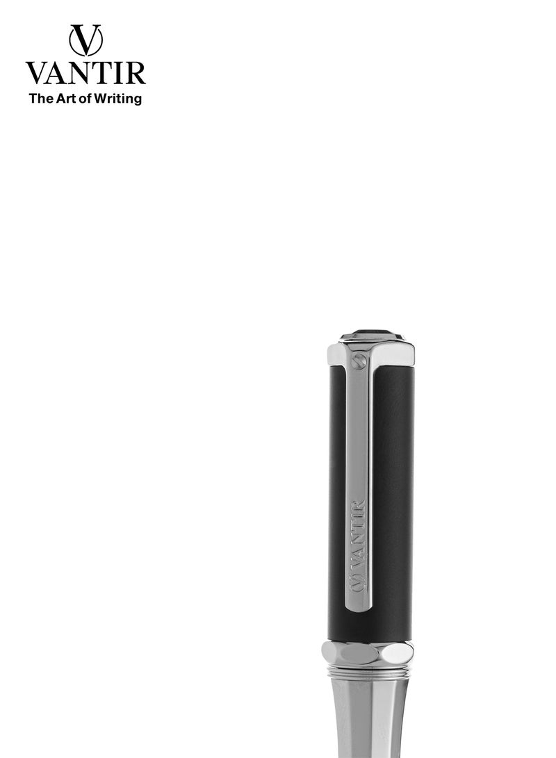 Vantir Royal Black Custom Design Pen | Premium Elegant Writing Pen with Smooth Ink Flow | Luxury Black Finish, Comfortable Grip | Ideal for Office, Business, Gifts & Personal Use - Image 2