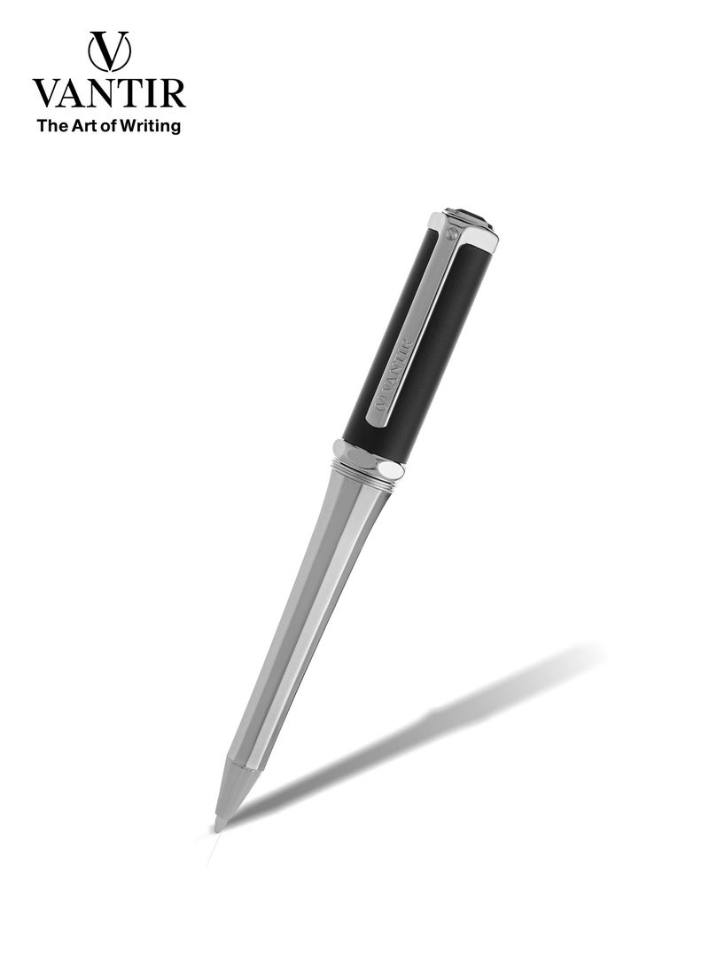 Vantir Royal Black Custom Design Pen | Premium Elegant Writing Pen with Smooth Ink Flow | Luxury Black Finish, Comfortable Grip | Ideal for Office, Business, Gifts & Personal Use - Image 1