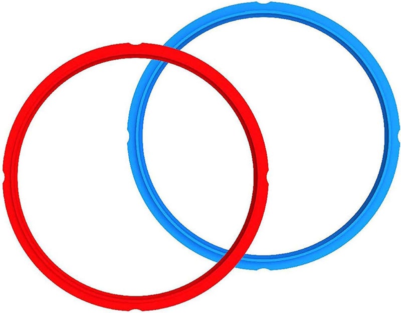 Instant Pot Sealing Ring Mini 3-Qt, Inner Pot Seal Ring, Electric Pressure Cooker Accessories, Non-Toxic, BPA-Free, Replacement Parts, Red/Blue, 2 Count (Pack of 1) - Image 1
