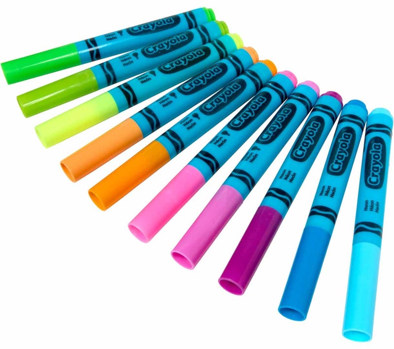 Crayola Neon Washable Markers, Broad Line, 10 Count - Image 2