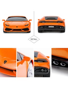 راستار مقياس 1:24 مرخص رسميًا من Lamborghini HURACÁN LP610-4 كهربائي للتحكم عن بعد في رياضة سباق السيارات، نموذج سيارة RC هدية للأولاد والبنات والمراهقين والبالغين - برتقالي  - Image 4