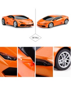 راستار مقياس 1:24 مرخص رسميًا من Lamborghini HURACÁN LP610-4 كهربائي للتحكم عن بعد في رياضة سباق السيارات، نموذج سيارة RC هدية للأولاد والبنات والمراهقين والبالغين - برتقالي  - Image 5