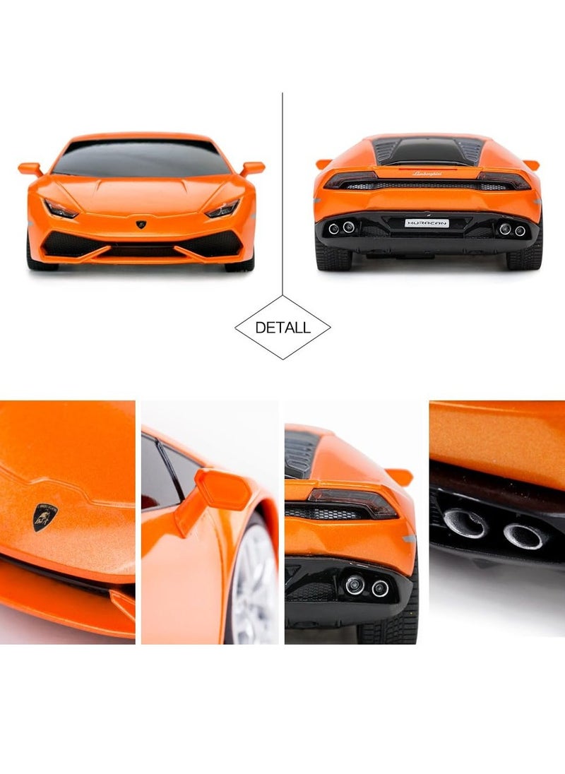 RASTAR 1:24 Scale Official Licensed Lamborghini HURACÁN LP610-4 Electric Remote Control Sport Racing Hobby Toy Car, RC Car Model Vehicle Gift for Boys, Girls, Teens and Adults - Orange  - Image 4