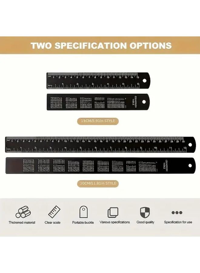 5.91 Inch Lightweight Aluminum Alloy Metal Ruler For School Office Drawing Engineering - Image 4