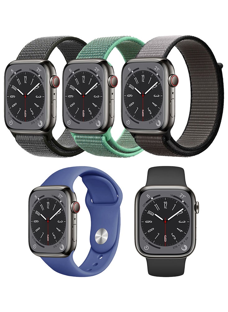 Perfii 5 قطع من سوار الساعة البديل لساعة Apple Watch مقاس 49/45/44/42 مم سلسلة 8/7/6/5/4/SE  - Image 1