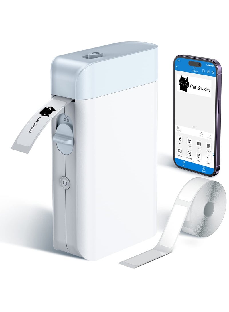 SYOSI Label Maker Machine with Tape Portable Mini Bluetooth WP9510 Lable Printer Rechargeable Thermal Label Printer Compatible with Android iOS Label Makers for Teacher Supplies Home Officea - Image 1