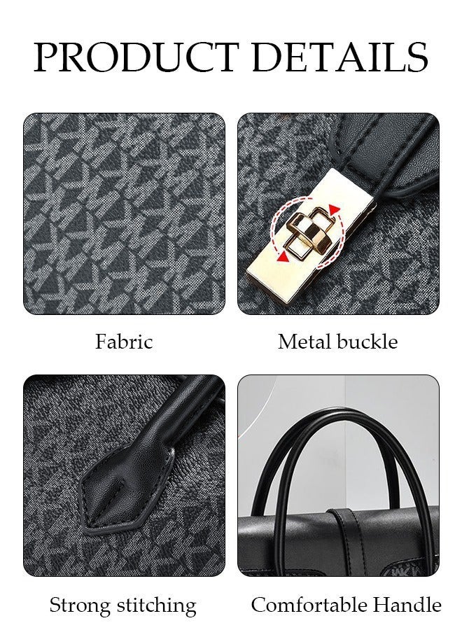 DUNISO Women's Fashion Handbag Faux Leather Crossbody Bag For Women Large Capacity Tote Bags with Removable Shoulder Strap Top Handle Satchel Fashionable Travel Shoulder Bag For Ladies - Image 3