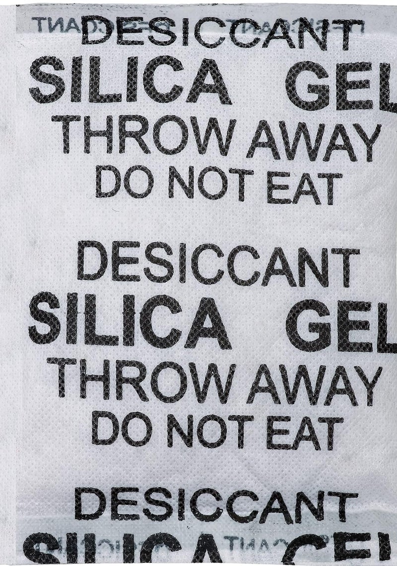 Elysian Silica Gel Desiccant Moisture Absorber Packet for LensesPhone Cameras Electronic 250 Gram White Each 50 Gram Pouch - Image 1