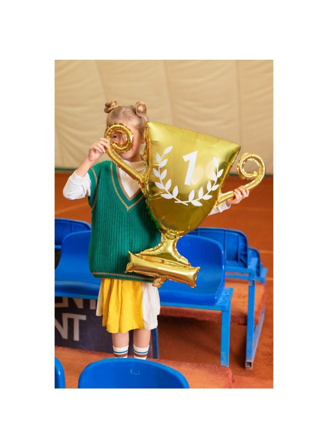 PartyDeco Foil balloon Cup, 64x61cm, gold - Image 2