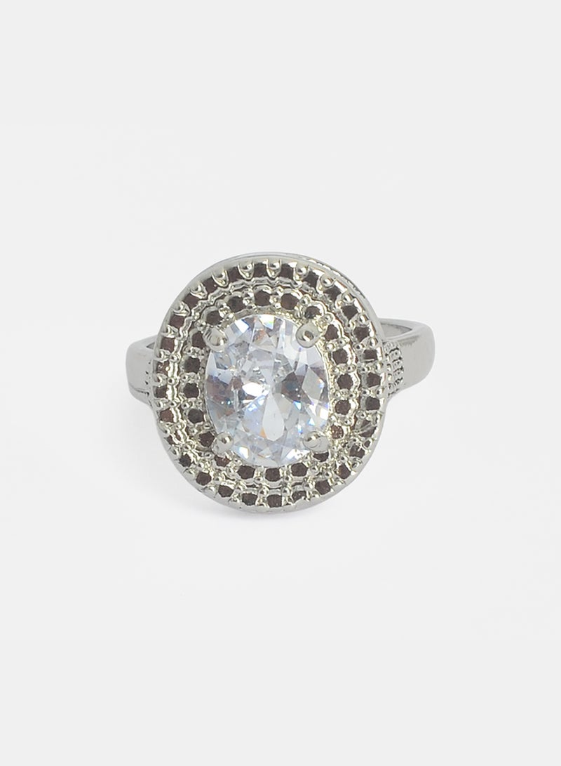 Akher el Ankoud A Women'S Ring With A "Circular" Design, Set With A Sparkling Center Stone. - Image 3