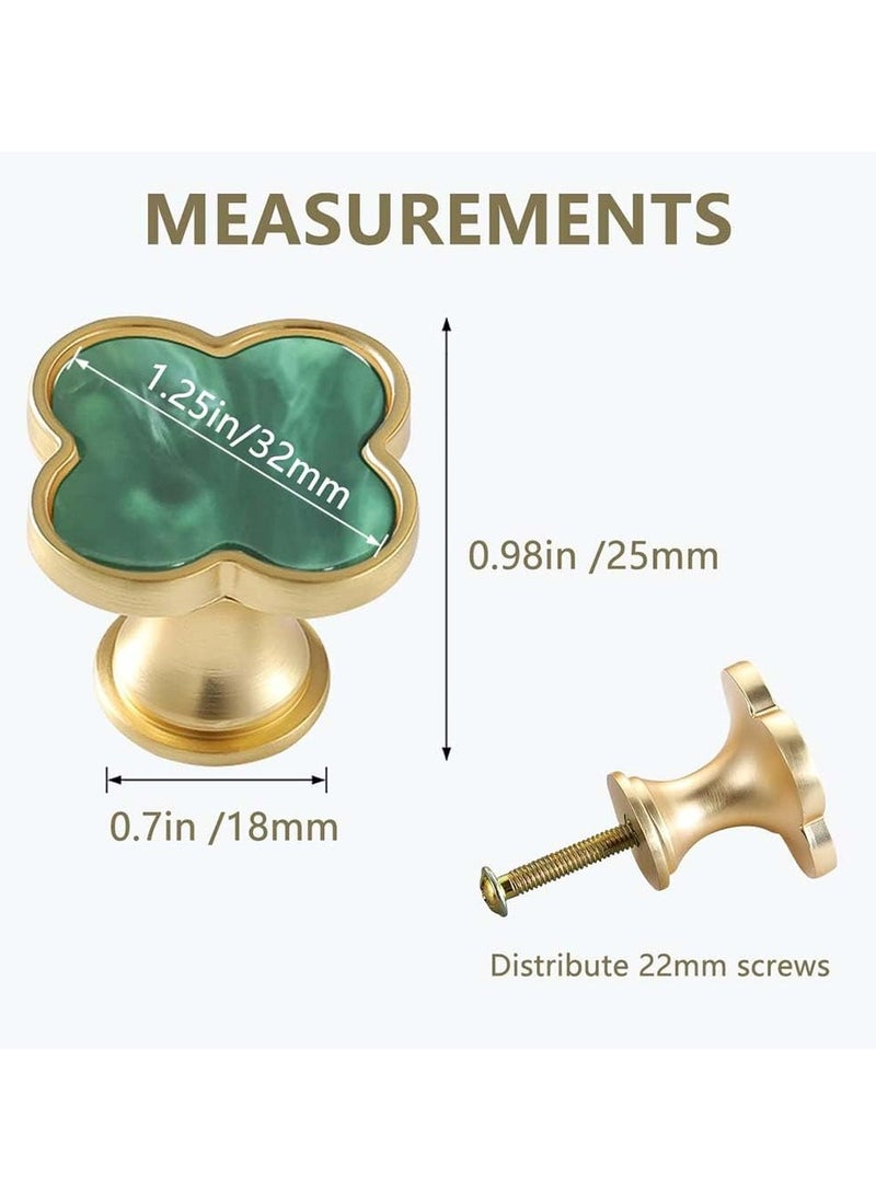 Oasisgalore 6 Pcs Green Knobs Zinc Alloy Handle  - Image 2
