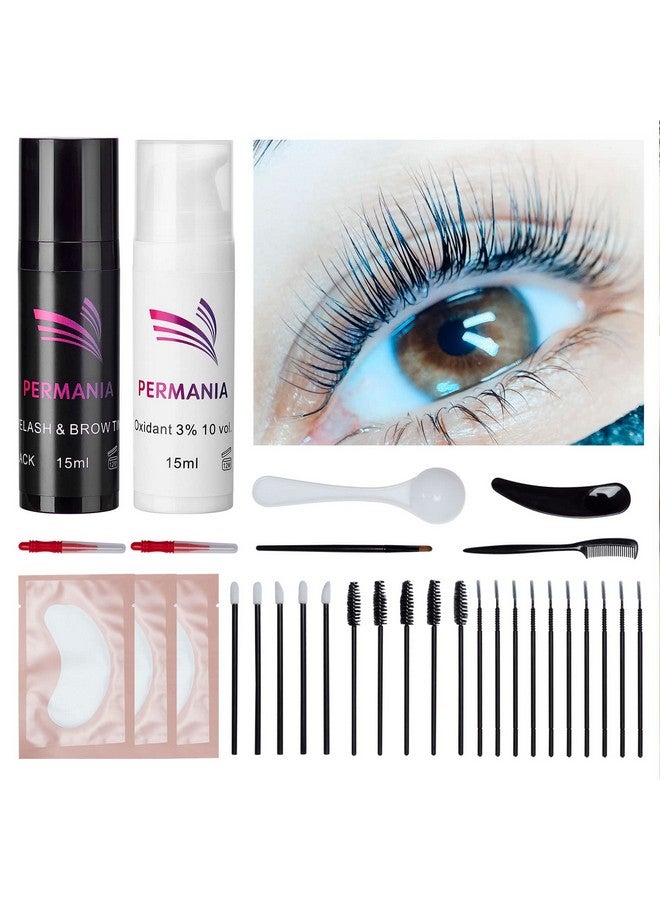 PERMANIA Eyelash Black Color Kit, Permania Training Kit Black For Eyebrow & Lash Hair Color Developer 15Ml（Black） - Image 2