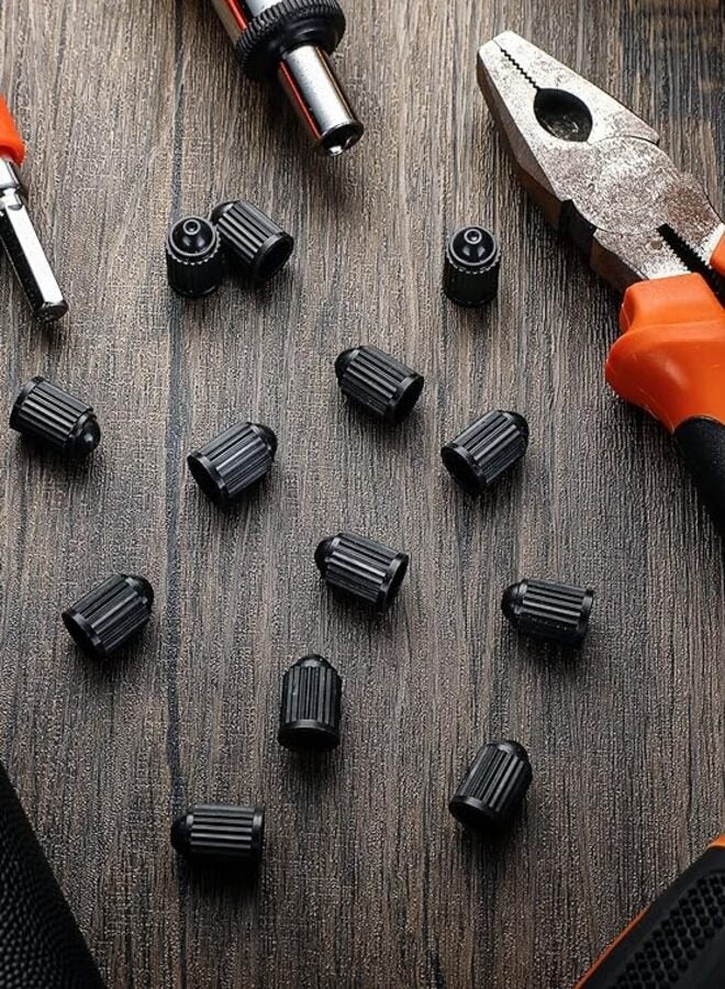 Nuanchu 500 Pack Valve Stem Caps with O Rubber Ring Tire Valve Caps Plastic Valve Stem Covers for Cars, SUVs, Bike and Bicycle, Trucks, Motorcycles, Airtight Seal Dust Proof, Black - Image 1