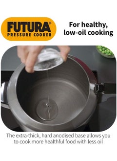 Hawkins 5 Liters Futura Aluminium Hard Anodised Pressure Cooker,With Inner Lid,Black  - Image 3