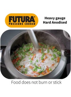 Hawkins 5 Liters Futura Aluminium Hard Anodised Pressure Cooker,With Inner Lid,Black  - Image 4